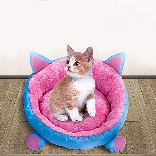 Fossrn Cama de Perros Pequeños Lavable Casas Gato Nido para Mascotas Chihuahua Yorkshire Pomerania Perrera Otoño e Invierno de Terciopelo Alfombrilla