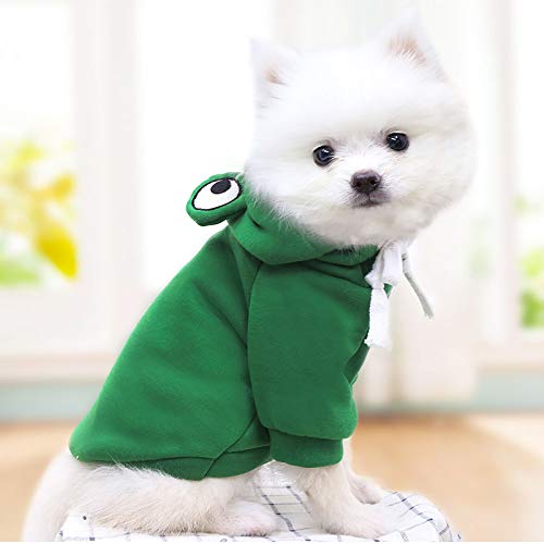 Fossrn Ropa Perro Pequeño Invierno Casual Sudadera con Capucha Abrigo Cálido Chaqueta para Chihuahua Yorkshire - Santd Paws