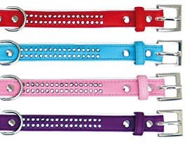 Freedog Collar Polipiel Brillantes Lila 1,9x45cm