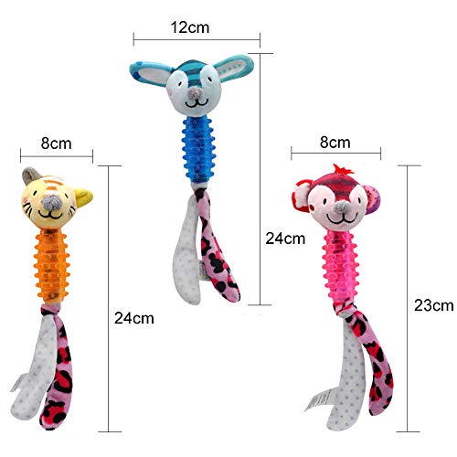 FSSAD 3 Piezas Juego de Juguetes para Perros,Puppy Chew Toys,Regalo Interactivo de Juguetes para Mascotas para Cachorros Pequeños y Perros Medianos