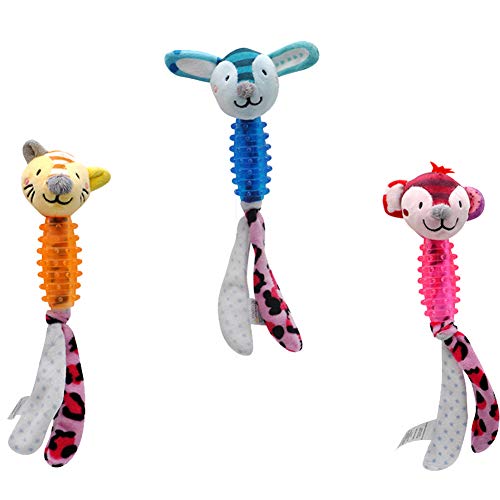 FSSAD 3 Piezas Juego de Juguetes para Perros,Puppy Chew Toys,Regalo Interactivo de Juguetes para Mascotas para Cachorros Pequeños y Perros Medianos