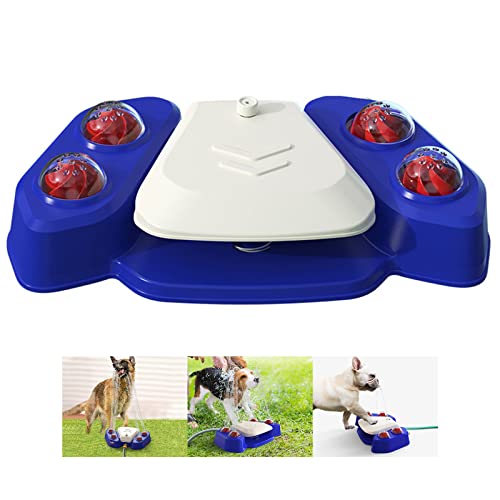 Fuente de agua, fuente de agua de paso para perro, activada automática con 4 boquillas Multifuncional pedal de riego Alimentador de agua dispensador divisor