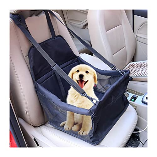 Funda de asiento de coche para perro, funda plegable para asiento de coche, hamaca plegable para viajes con gatos y perros (color: negro, tamaño: 40 x 30 x 25 cm)