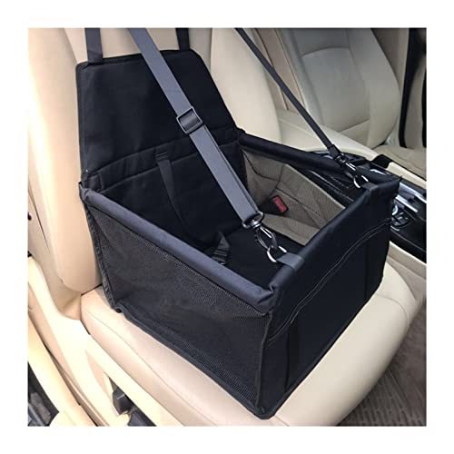 Funda de asiento de coche para perro, funda plegable para asiento de coche, hamaca plegable para viajes con gatos y perros (color: negro, tamaño: 40 x 30 x 25 cm)