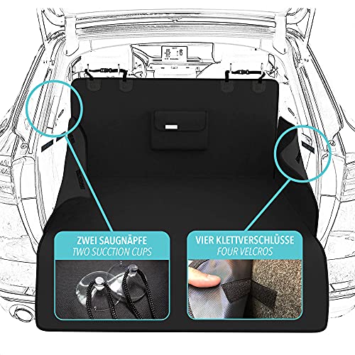 Funda para Perros para Maletero de Coche, Protección mascotas con Bolsa de transporte – impermeable lavable | Alfombrilla suave antideslizante | Cubierta Maletero | Esterilla de Protección del tronco