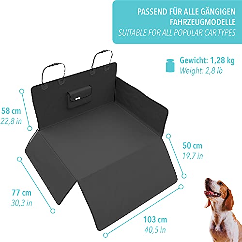 Funda para Perros para Maletero de Coche, Protección mascotas con Bolsa de transporte – impermeable lavable | Alfombrilla suave antideslizante | Cubierta Maletero | Esterilla de Protección del tronco