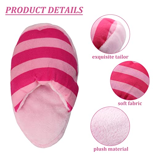 FuninCrea Juguete de peluche para perros, bonitas zapatillas de casa, juguetes interactivos, para perros medianos y cachorros, juguete para morder para reducir el aburrimiento (rosa)