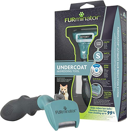 FURminator S Herramienta deshedding para gatos de raza pequeña con pelo largo