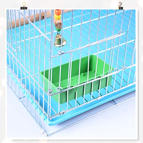 fuxunamz Bañera Pájaros Jaula Comedero Multifuncional - Cuenco de plástico, Colgante Alimentador, Baño para pájaros con Gancho, para pájaros pequeños, Pinzón, Periquito, Canario, Loro