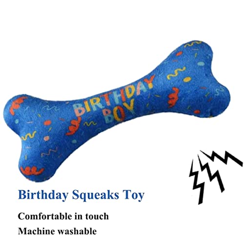 Gaoominy Juguete Hueso Sombrero PañUelo del CumpleañOs Perro Conjunto Fiesta Perro Proveedores Fiesta Feliz CumpleañOs Animal DoméStico Decoraciones CumpleañOs Mascotas (Azul)