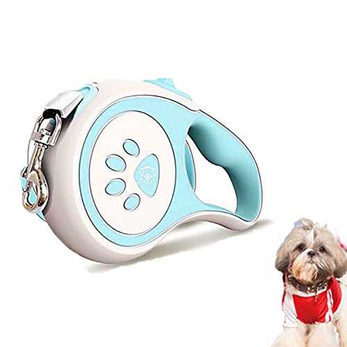 GazyyShop-5M Correa retráctil para perro, una llave se puede bloquear, sin enredos, para perros pequeños y grandes, correa retráctil para perros, gatitos, correa para perros