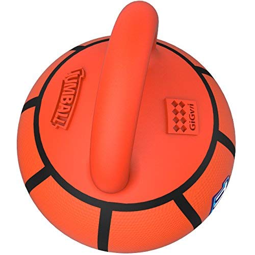 GiGwi Jumball - Pelota para perros de talla mediana y grande con asa extra dura de goma (baloncesto Ball)