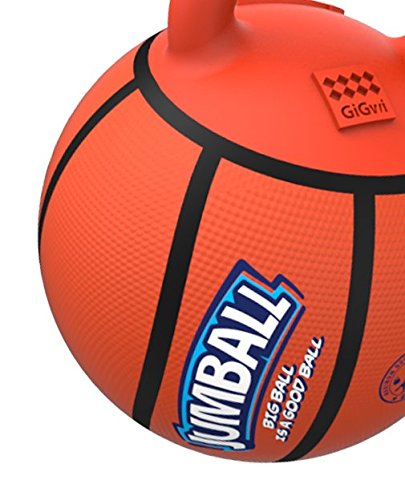 GiGwi Jumball - Pelota para perros de talla mediana y grande con asa extra dura de goma (baloncesto Ball)