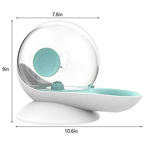 GJCrafts Dispensador automático de agua para mascotas, forma de caracol transparente, fuente de bebida automática, apto para gatos y perros pequeños y medianos (2,8 L)