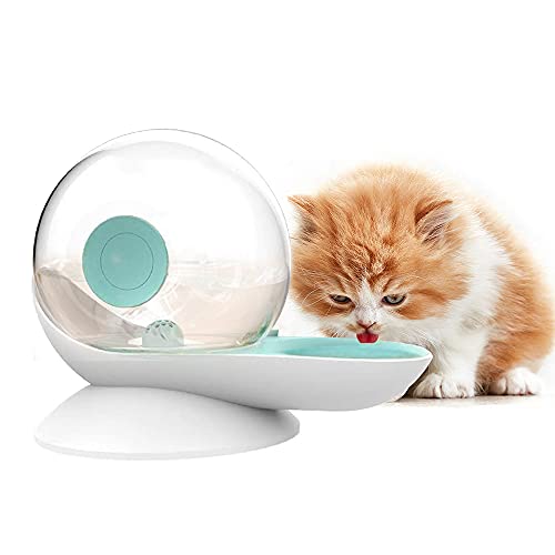 GJCrafts Dispensador automático de agua para mascotas, forma de caracol transparente, fuente de bebida automática, apto para gatos y perros pequeños y medianos (2,8 L)