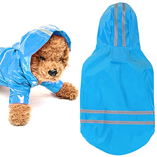 GmeDhc Impermeable Perro, Chubasquero Perro, Chubasquero para Mascotas, Impermeable Perro Pequeño con Tiras Reflectantes, Poncho de Lluvia Impermeable Adecuado para Mascotas pequeñas y Medianas