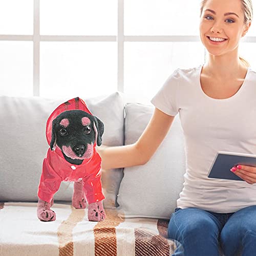 GmeDhc Impermeable Perro, Chubasquero Perro, Chubasquero para Mascotas, Impermeable Perro Pequeño con Tiras Reflectantes, Poncho de Lluvia Impermeable Adecuado para Mascotas pequeñas y Medianas