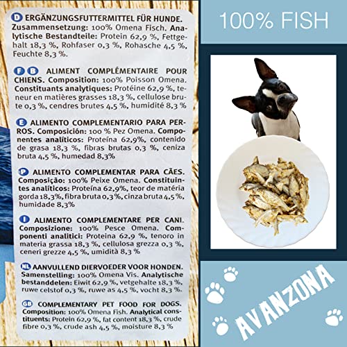 Golosinas para Perros, Snacks para Perros Naturales, 100% Pescado Secado al Aire, Un Solo Ingrediente, Rico en Omega-3, Snacks para Perros y Gatos de Pequeños, Medianos y Grandes. 500G.