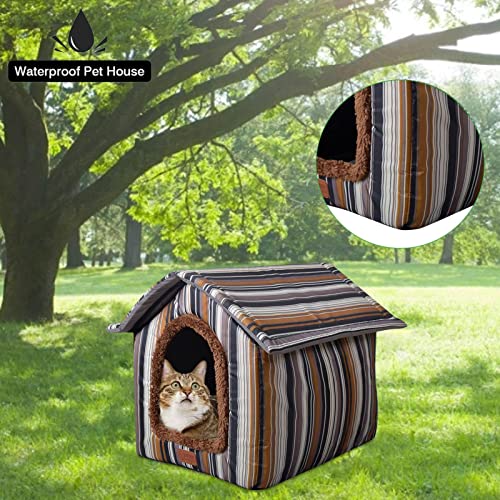 Gonglang Lona para Mascotas Desmontable Nido para Mascotas al Aire Libre para Perros y Gatos con Ventanas Casa Flexible para Mascotas para Balcones, pasillos para Mantener el Calor de Las Mascotas