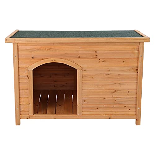 gongxi Casa para Perros De Madera Única, Refugio Clásico Simple Y Práctico para Mascotas, Gran Y Espaciosa Villa para Mascotas De Otoño Invierno Four Seasons, Cabaña Móvil Duradera para Animales-XL