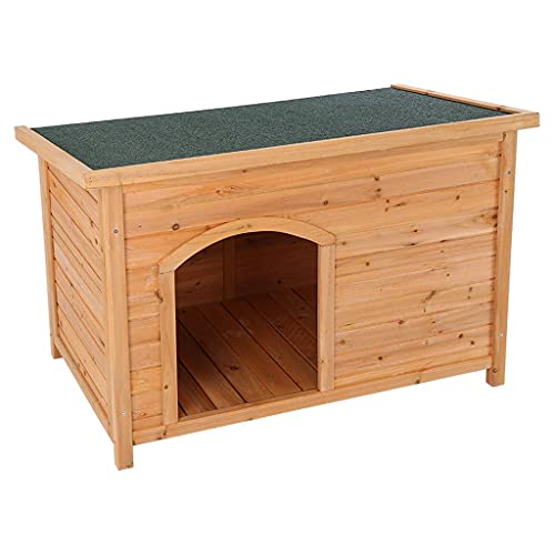 gongxi Casa para Perros De Madera Única, Refugio Clásico Simple Y Práctico para Mascotas, Gran Y Espaciosa Villa para Mascotas De Otoño Invierno Four Seasons, Cabaña Móvil Duradera para Animales-XL