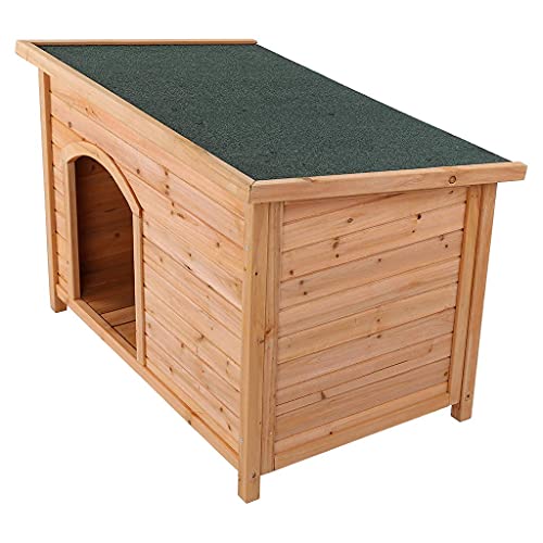 gongxi Casa para Perros De Madera Única, Refugio Clásico Simple Y Práctico para Mascotas, Gran Y Espaciosa Villa para Mascotas De Otoño Invierno Four Seasons, Cabaña Móvil Duradera para Animales-XL