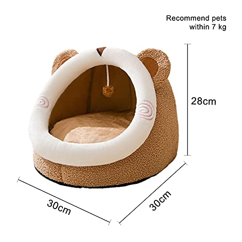 gormyel Camas DE Cat, Cama DE Petras Calva Calva para Gatos, Camas DE Cable DE ALGODÓN Pep para Gatos Interiores, Cama DE Cat Cable Cable Caza DE Cat Soft, Casa De Mascota Semicerrada para Gato