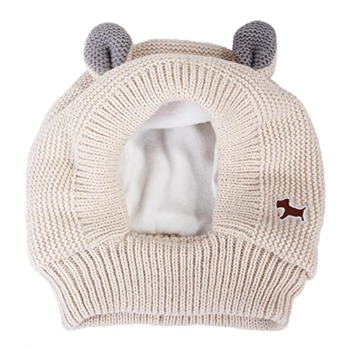 Gorro De Punto para Mascotas, Gorro De Invierno Cálido para Perros, Calentador De Cuello Y Orejas, Gorro De Perro, Disfraz De Conejo, Apto para Perros Grandes De 30-50 Kg