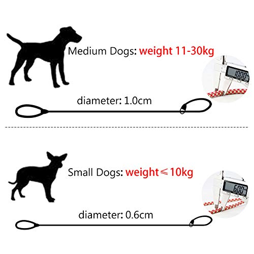 Grand Line Correa de Perro Nylon Cuerda de Entrenamiento Ajustable para Perros Pequeños, Medianos, Grandes y Extra - 1.0cm de Diámetro x 150cm de Largo(Roja)