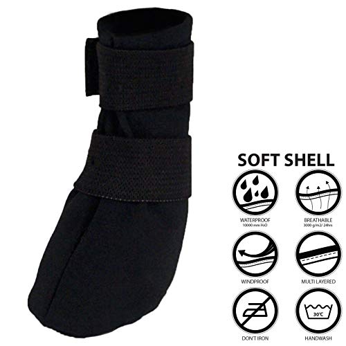 Grande Finale Calcetines de protección y recuperación, transpirables para perro, gato, 100% Softshell – Fundas de protección contra lesiones, Stop de dormir (3M - 6 cm (2,4") H - 12 cm, color negro