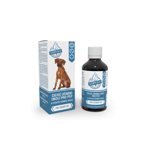 green idea - Topvet - Limpiador de zona de los ojos para perros con ácido bórico y hierbas curativas, cuidado de ojos seguro y suave y limpieza de ojos para perros, 50 ml