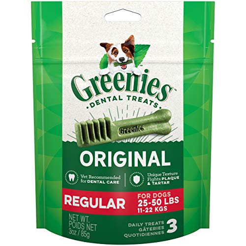 Greenies Original Dental Regular Treats for Dogs 25-50 Pounds 3 Count