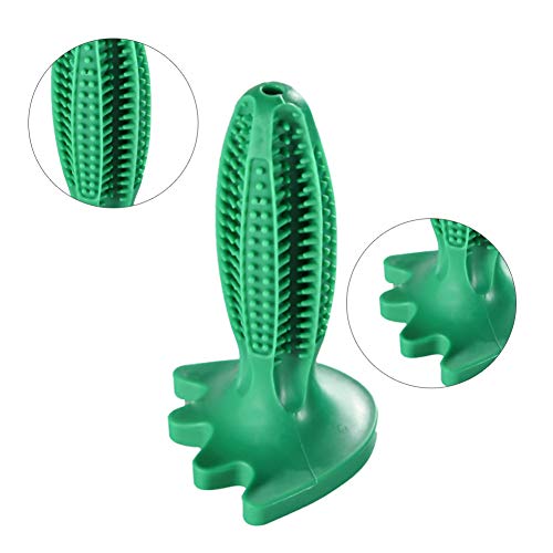 Grneric Cepillos de Dientes para Perros, Caucho Juguetes Perro Masticar, Dog Toothbrush Palo, Limpieza de higiene Dental Cuidado Oral para Mascotas (Verde)