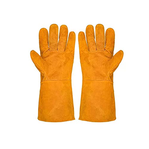 Guantes Protectores antimordeduras Guantes antimordeduras para manipulación de Mascotas,Guantes de Trabajo de Cuero de Seguridad para bañarse,acicalarse,Perros,Gatos,Reptiles