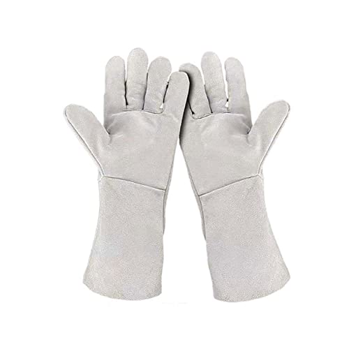 Guantes Protectores antimordeduras Guantes antimordeduras para manipulación de Mascotas,Guantes de Trabajo de Cuero de Seguridad para bañarse,acicalarse,Perros,Gatos,Reptiles