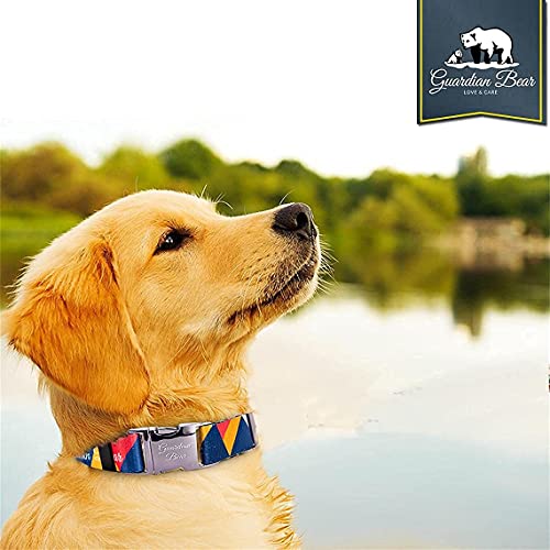 Guardian Bear - Collar Perro Pequeño Premium con Cierre Metálico, Seguro y Ajustable. Collares para Perros y Cachorros Cómodos, Modernos y de Diseño. Serie Miami.