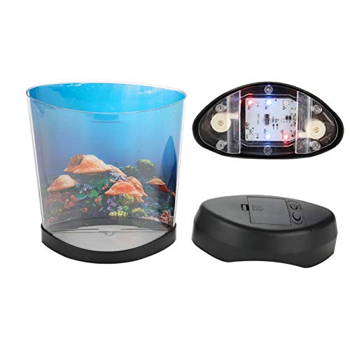 Gugxiom Pecera pequeña Betta, Mini pecera Acuario USB pecera para Sala de Estar para Regalo para el hogar para decoración