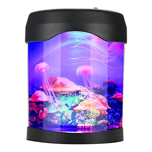 Gugxiom Pecera pequeña Betta, Mini pecera Acuario USB pecera para Sala de Estar para Regalo para el hogar para decoración