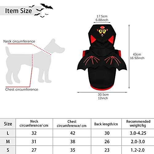 Halloween Disfraz Perro, Disfraces de Halloween para Mascotas, Halloween Costume Dog, Halloween Alas de Murciélago para Perros y Gatos, Ideal para Halloween, Navideño Cosplay.