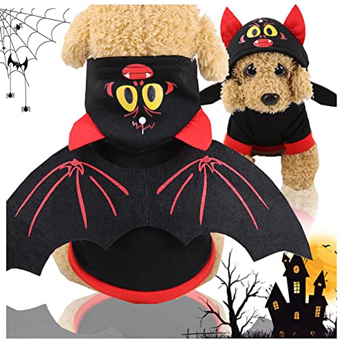 Halloween Disfraz Perro, Disfraces de Halloween para Mascotas, Halloween Costume Dog, Halloween Alas de Murciélago para Perros y Gatos, Ideal para Halloween, Navideño Cosplay.