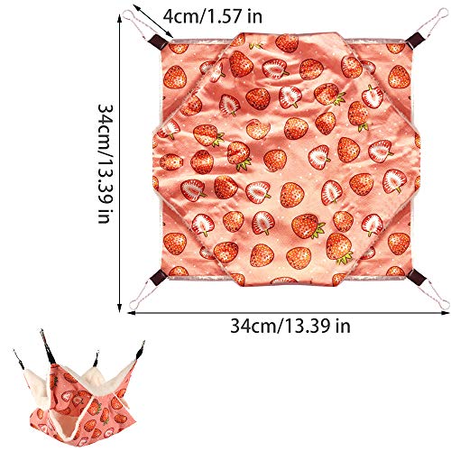 Hamaca de Hámster, Hamaca para Mascotas Pequeña, Cama Hamaca de Doble Capa para Mascotas, Hamaca para Mascotas Suave y Cálida para Hámster, Chinchilla, Hurón, Ardilla
