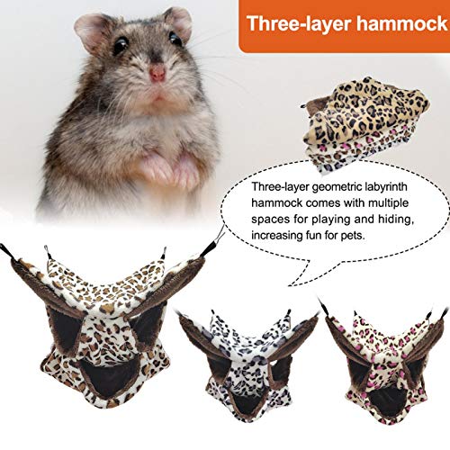 Hamacas para Mascotas, Hamaca de Tres Capas, Nido cálido, Jaula para Mascotas, Columpio Colgante, Cama cálida para Mascotas para hámster, Chinchillas, Chinchillas, Hurones, Ardillas, 30 x 30 cm