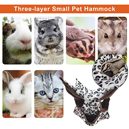 Hamacas para Mascotas, Hamaca de Tres Capas, Nido cálido, Jaula para Mascotas, Columpio Colgante, Cama cálida para Mascotas para hámster, Chinchillas, Chinchillas, Hurones, Ardillas, 30 x 30 cm