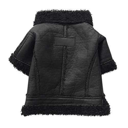 Handfly Chaqueta de Cuero para Perros Abrigo de Invierno Abrigo de Perro cálido Chaqueta Impermeable para Perros Chaqueta de Invierno para Perros Ropa de Abrigo para Perros pequeños