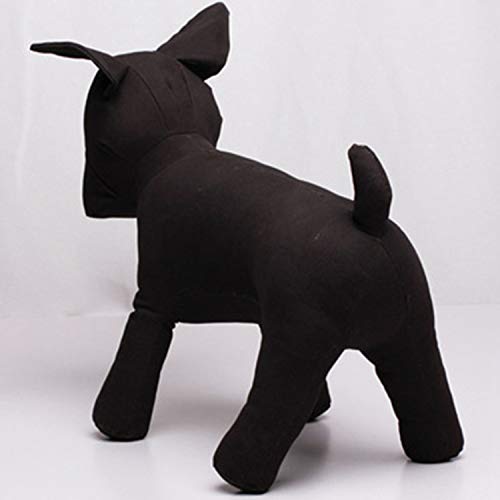 HAOHON Modelo de Perro de AlgodóN Conjuntos de Perro Maniquí de ExhibicióN de Ropa para Perros para Tienda de Mascotas Ropa para Mascotas Ropa Collar Decoraciones Show-Negro