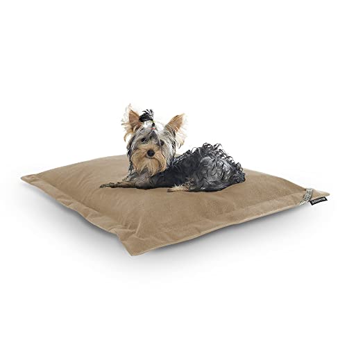 HAPPERS Cama para Perros o Gatos. Tejido Aquaclean Desenfundable en Color Beige y Talla S