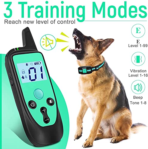 Havenfly Collar de Adiestramiento para Perros, Collar de Entrenamiento para Perros con Función de Vibración y Sonido, Remoto de 500m, Impermeable y Recargable