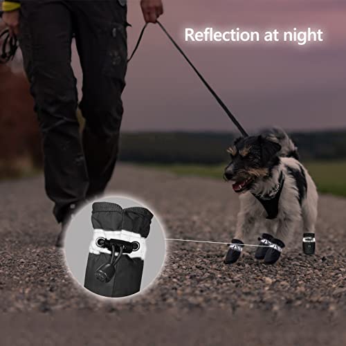 Havenfly Patucos Perro y Gatos, Botas para Perros Impermeables Reflexivo y Protector Patas Perro, Calcetines Perro Antideslizantes, Zapatos para Perros y Gatos PequeñOs para Interiores