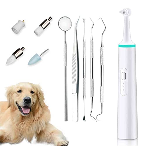 HCCTOZZ Cepillo de Dientes eléctrico para Mascotas, pulidor de Dientes, Limpiador bucal, Manchas de Placa Dental y Herramientas de blanqueamiento, Limpiador de Dientes, Cuidado Dental(Color:B)