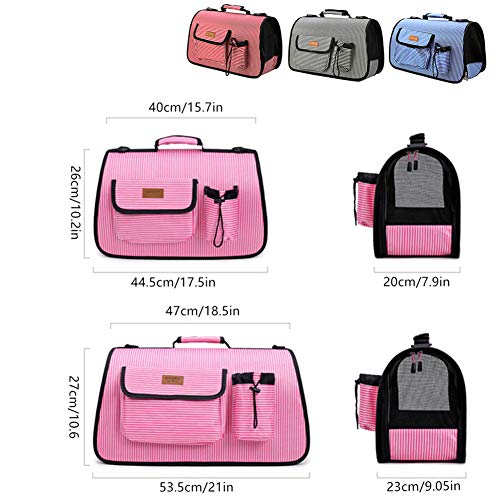 HEELPPO Mochila para Perros Mochilas para Gatos Transportin Perro Pequeño Trasportines Perro Bolso Transportin para Perros Bolso para Perros Transportin para Gatos Transportin para Perros Pink,M